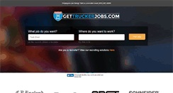 Desktop Screenshot of gettruckerjobs.com